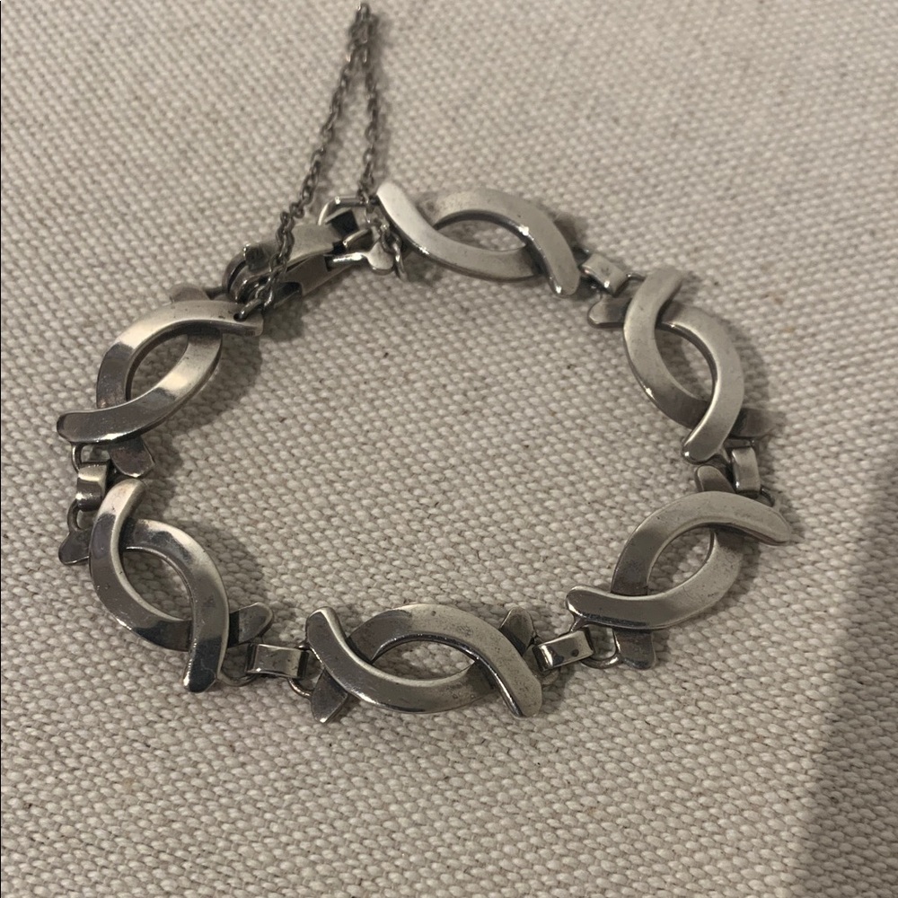Antique Sterling Silver Link Bracelet